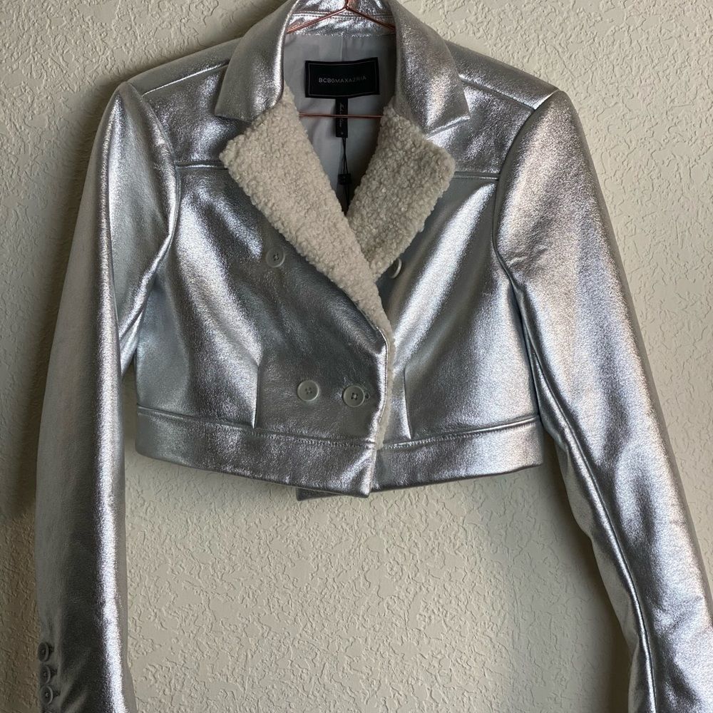 BCBG Cropped Metallic Jacket - Picture 3 of 6